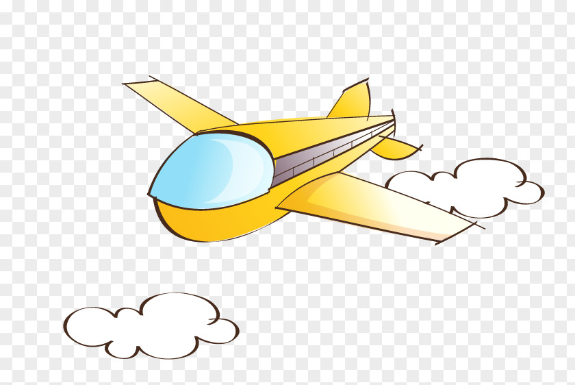 Lovely Hand-painted Aircraft Airplane Clip Art PNG