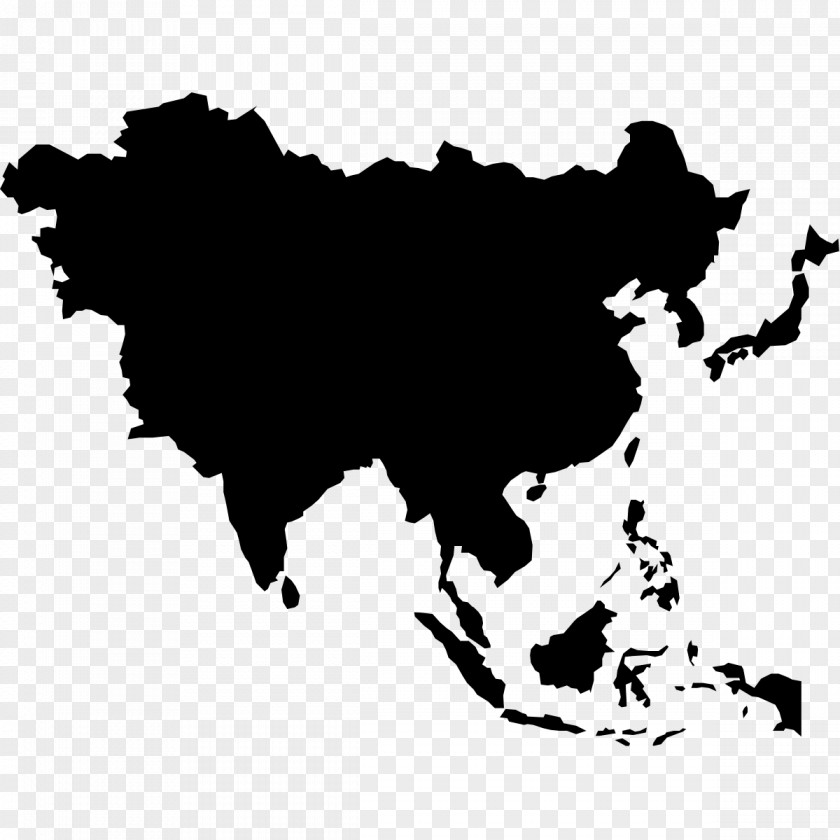 Map East Asia World Blank PNG