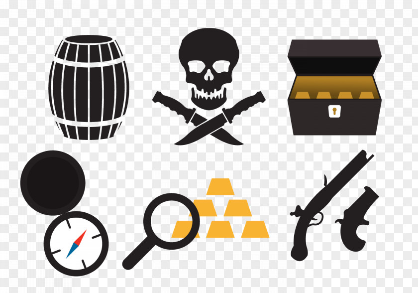 Vector Pirates Elements Piracy Jolly Roger Icon PNG