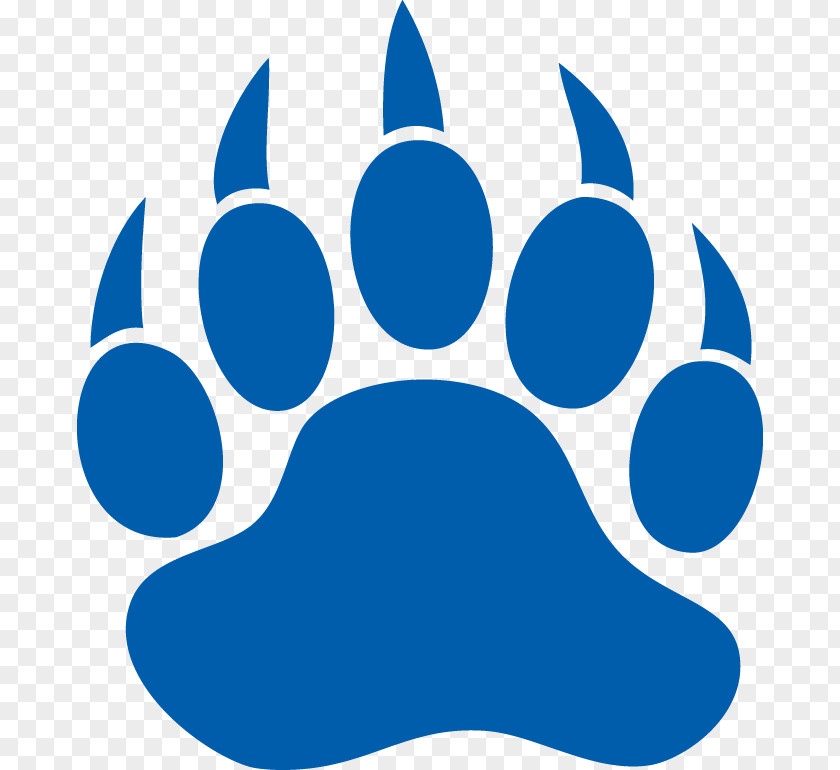 Blue Poster Bear Dog Paw Decal Printing PNG