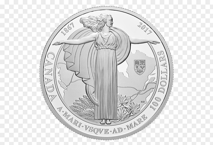 Coin History Of Canada A Mari Usque Ad Mare Canadian Confederation PNG