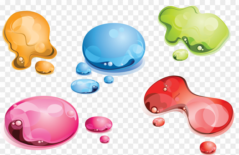 Color Drops Drop Water Bubble PNG
