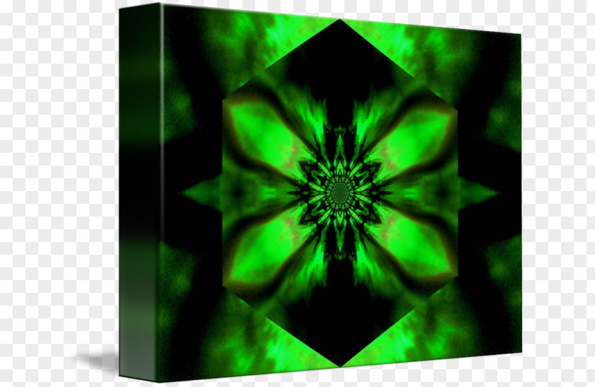 Leaf Green Symmetry Pattern PNG