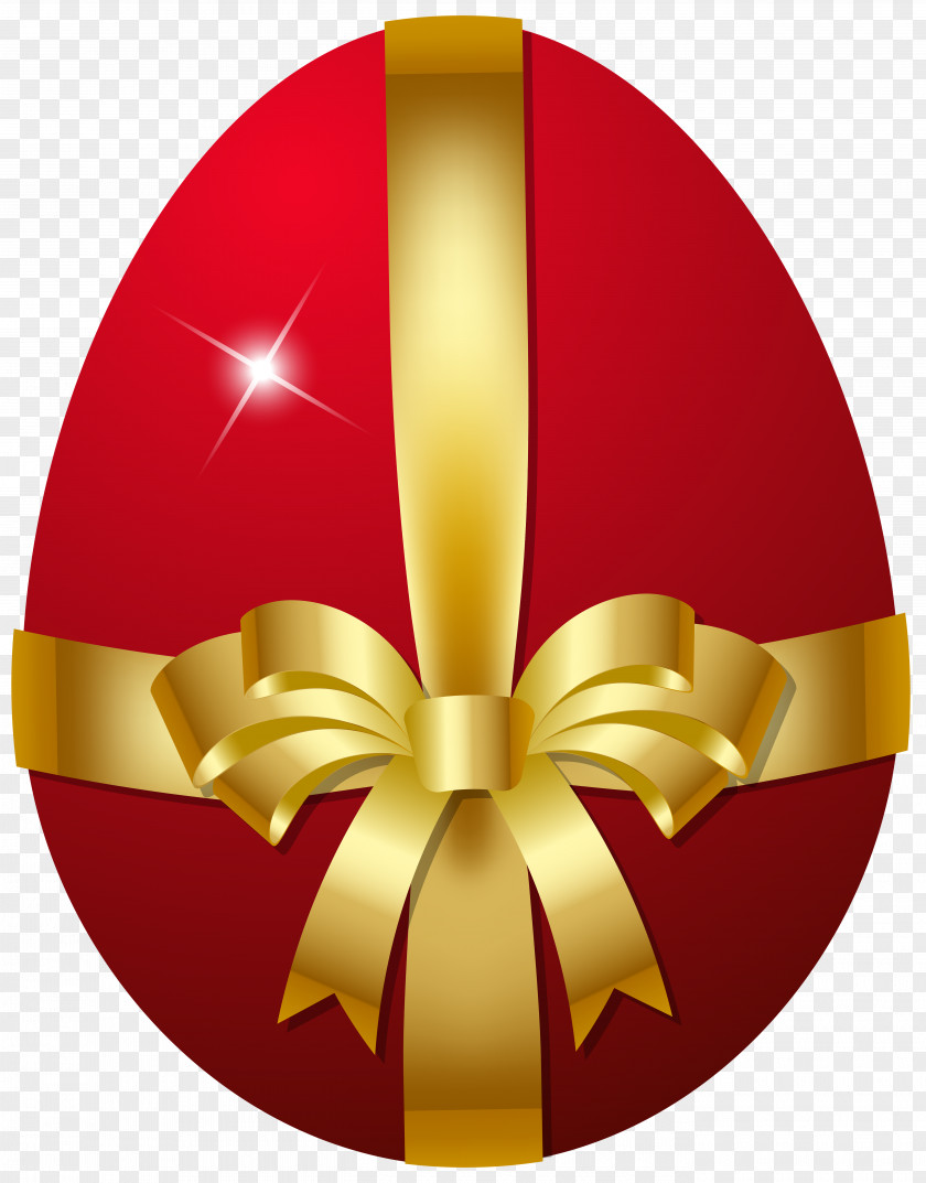 Red Easter Egg With Bow Clip Art Image Bunny PNG
