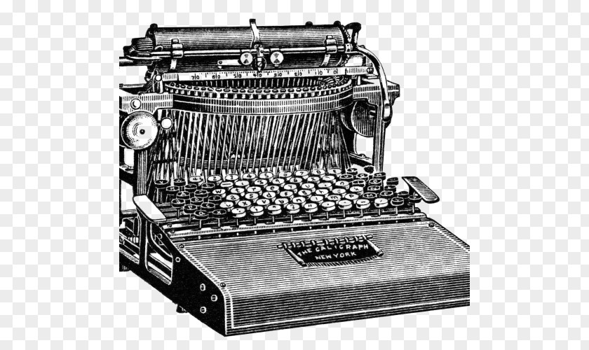 1800s Typewriter Clip Art Openclipart Vector Graphics Illustration Drawing PNG