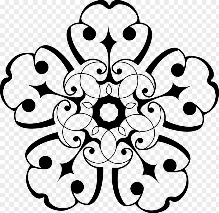 Art Deco Flower Floral Design Clip PNG