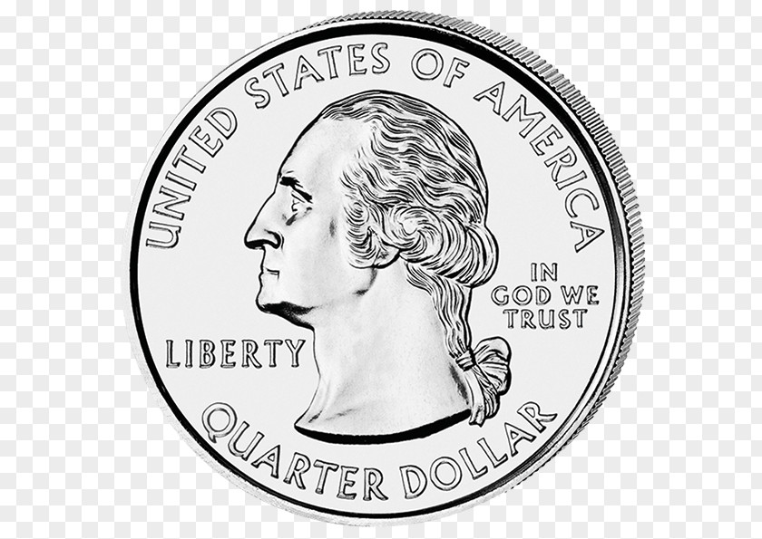 Coin 50 State Quarters Connecticut Silver PNG