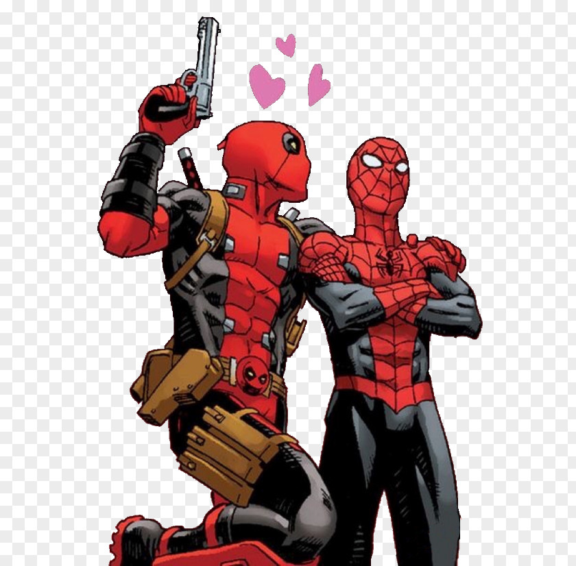 Deadpool And Spiderman Spider-Man Iron Man Marvel Heroes 2016 Comics PNG
