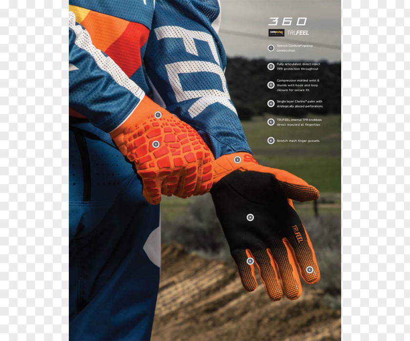 Motocross Glove Fox Racing Enduro BMX PNG