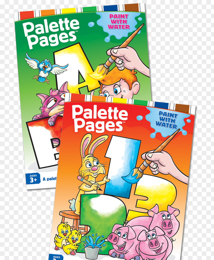 Painting Palette Pages Numbers Toy Book PNG