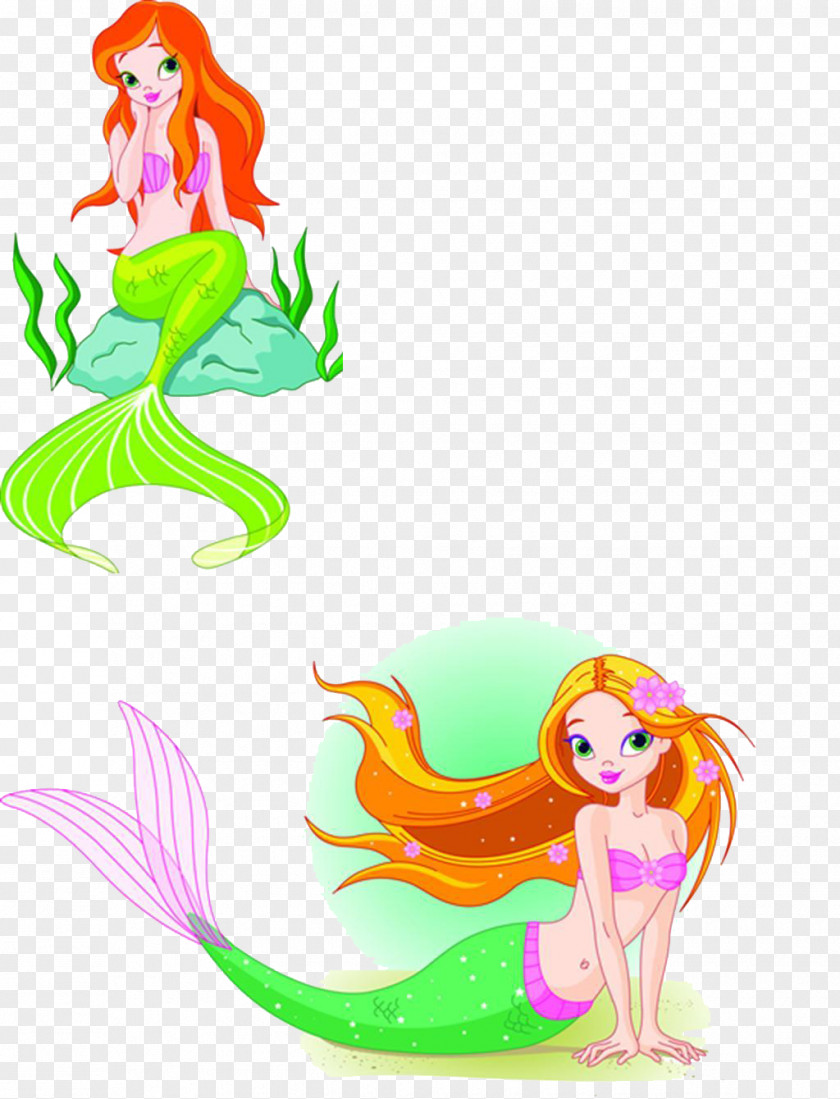 Beautiful Princess Mermaid Clip Art PNG
