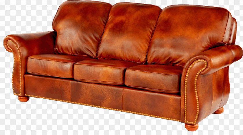 Chair Couch Club Leather Western PNG