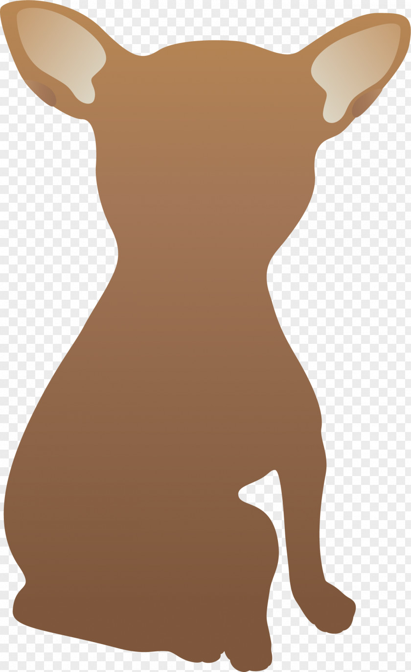 Hand Painted Brown Puppy Chihuahua Live Television Clip Art PNG
