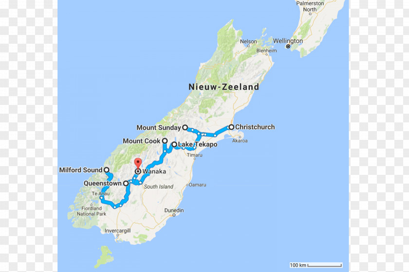 Map Of New Zealand Travel Backpacker Hostel Queenstown Road Trip Taupo PNG