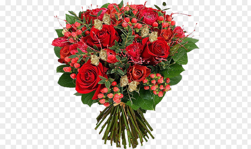 Red Bouquet Flower Garden Roses Florist Gift PNG