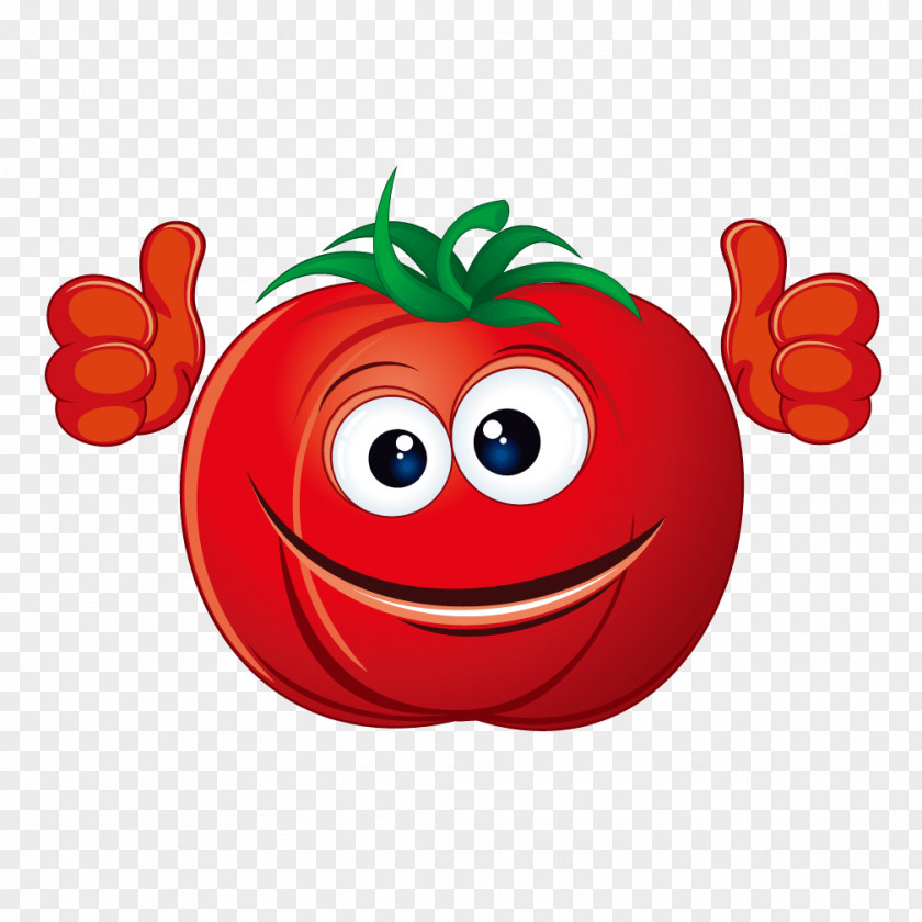 Smiley Cartoon Red Tomatoes Tomato Smile PNG