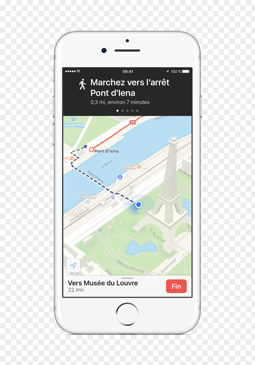 Paris Postcard Apple Maps Rapid Transit Transport PNG