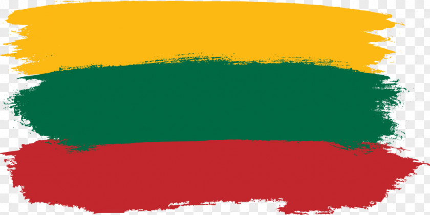 Watercolor Brush Stroke Flag Of Lithuania The United Kingdom Luxembourg Lithuanian PNG