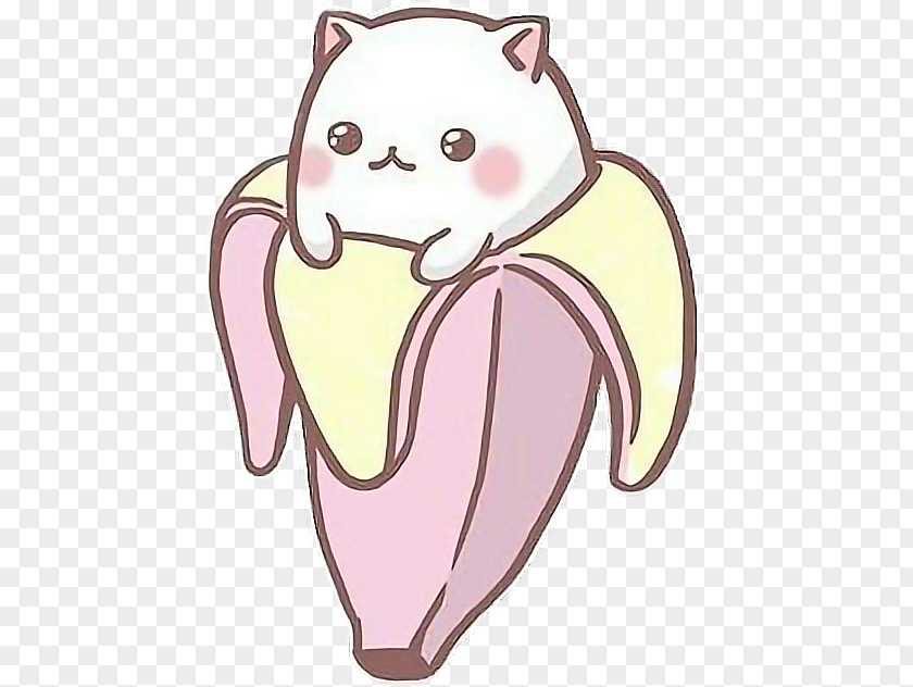 Banana Emoji Cat Whiskers Infant Cuteness PNG
