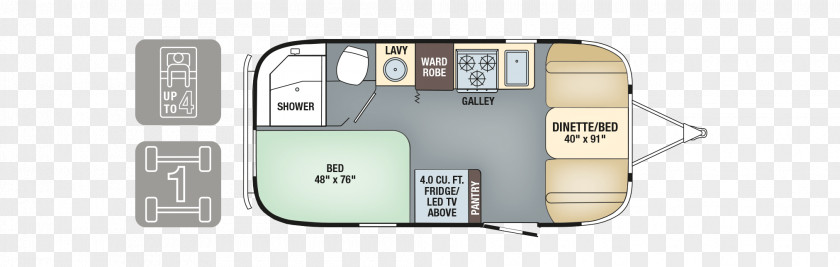 Flying Clouds Airstream Caravan Campervans Floor Plan Trailer PNG