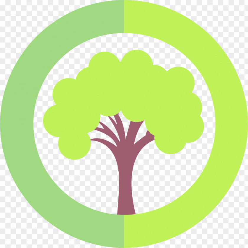 Green Tree Circle PNG