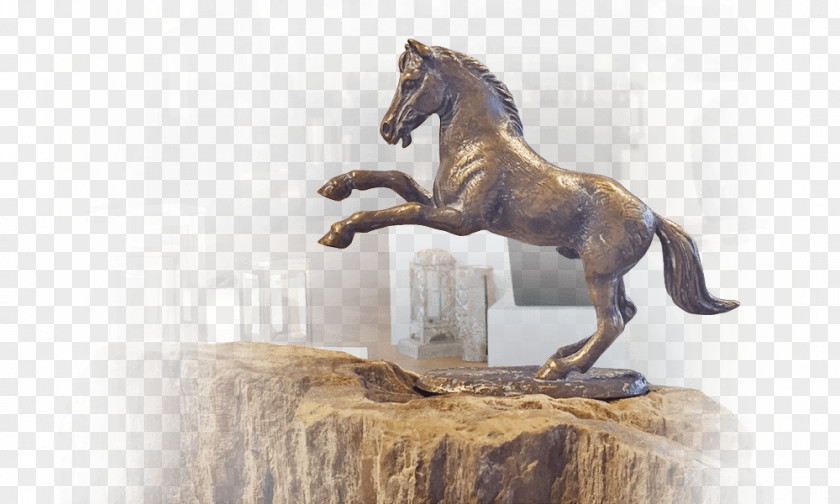 Tie Monument Headstone Grave Stallion Grabmal Bronze PNG