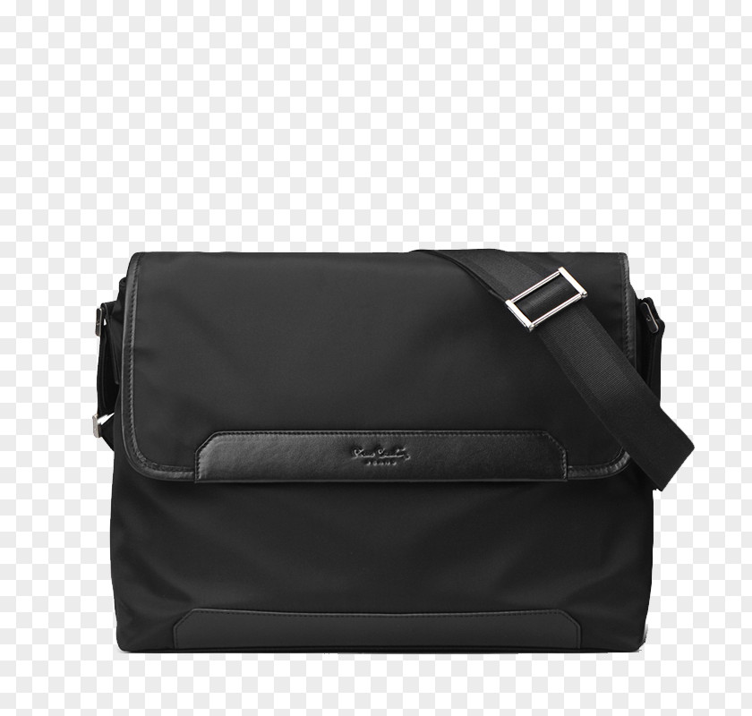 Pierre Cardin Black Casual Bag Messenger Leather Handbag Baggage PNG