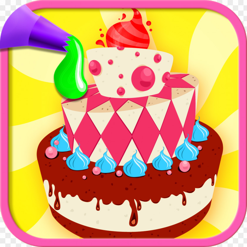 Cake Birthday Decorating Torte Pastry PNG