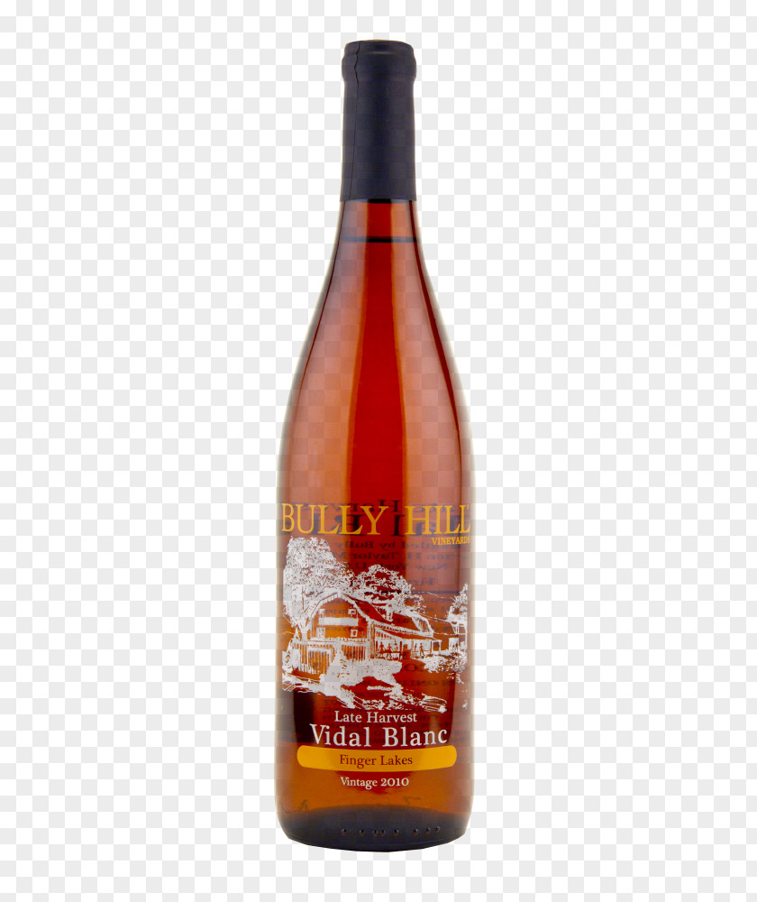 Sparkling White Grape Juice Liqueur Bully Hill Vineyards Dessert Wine Glass Bottle PNG