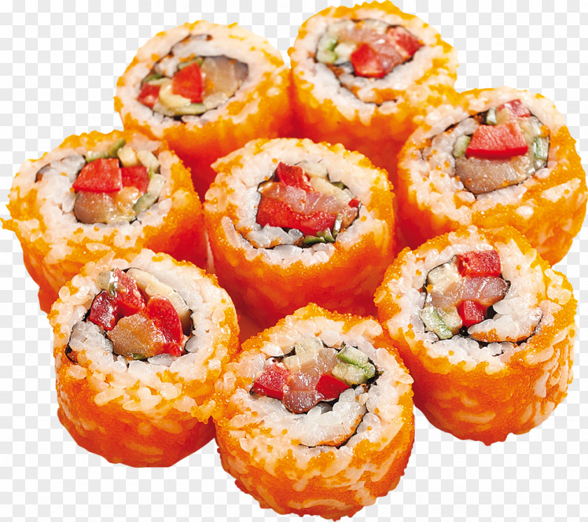 Sushi California Roll Gimbap Vegetarian Cuisine Recipe PNG