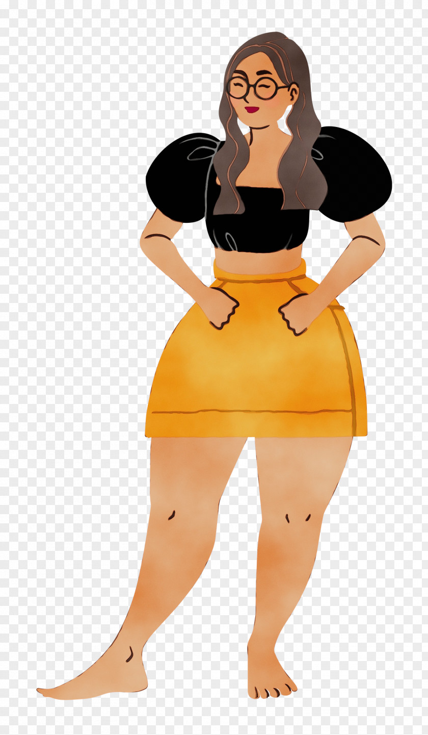 Cartoon Character Pin-up Girl Abdomen PNG