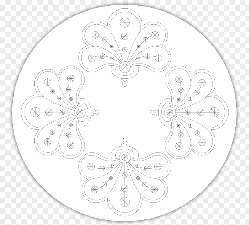 Flow Pattern Flower Symmetry Floral Design Embroidery PNG