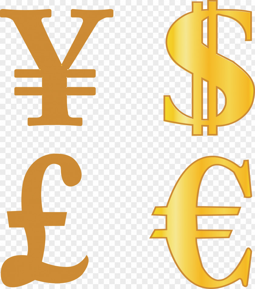 Four Coin Symbol Japanese Yen Sign Illustration PNG
