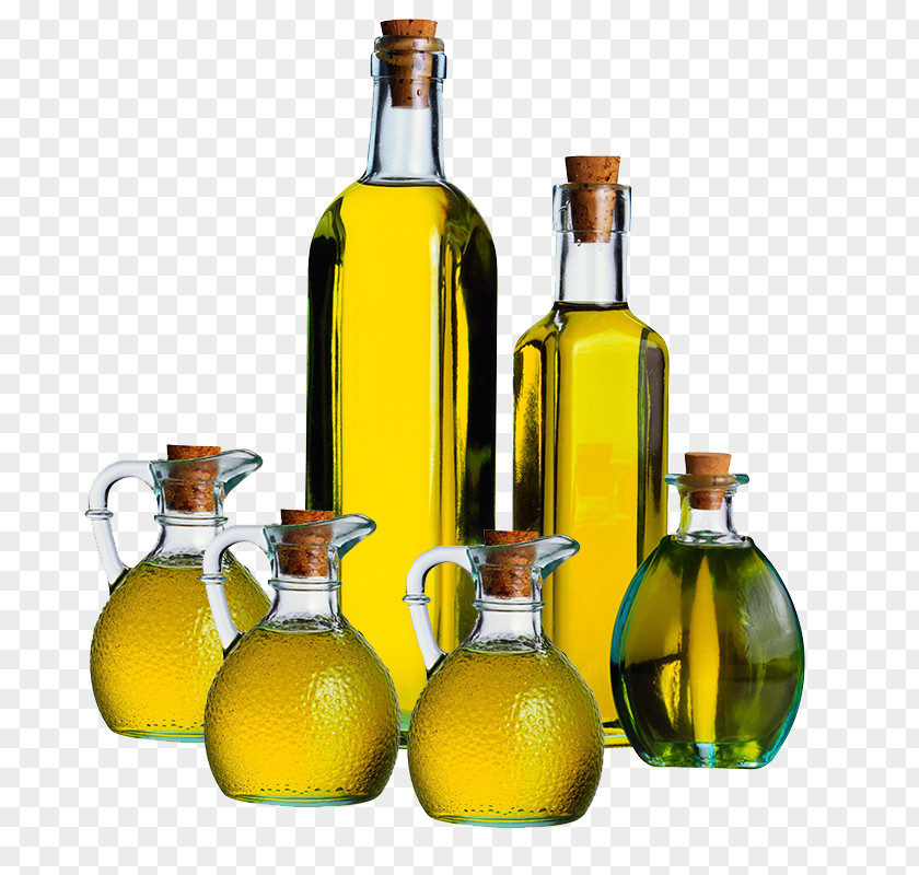 Glass Bottles Of Vegetable Oil Olive Truffle Food PNG