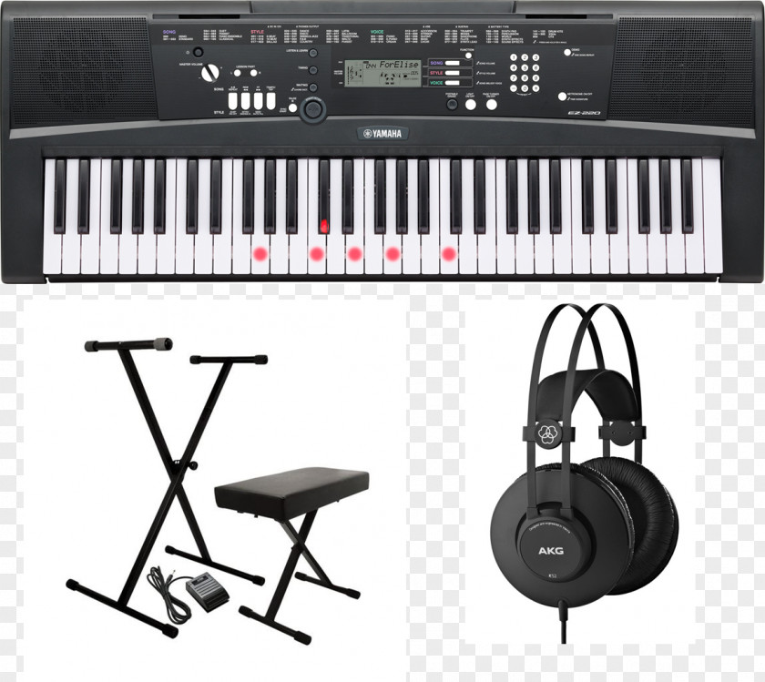 Key Yamaha P-115 Electronic Keyboard EZ-220 Musical Corporation PNG
