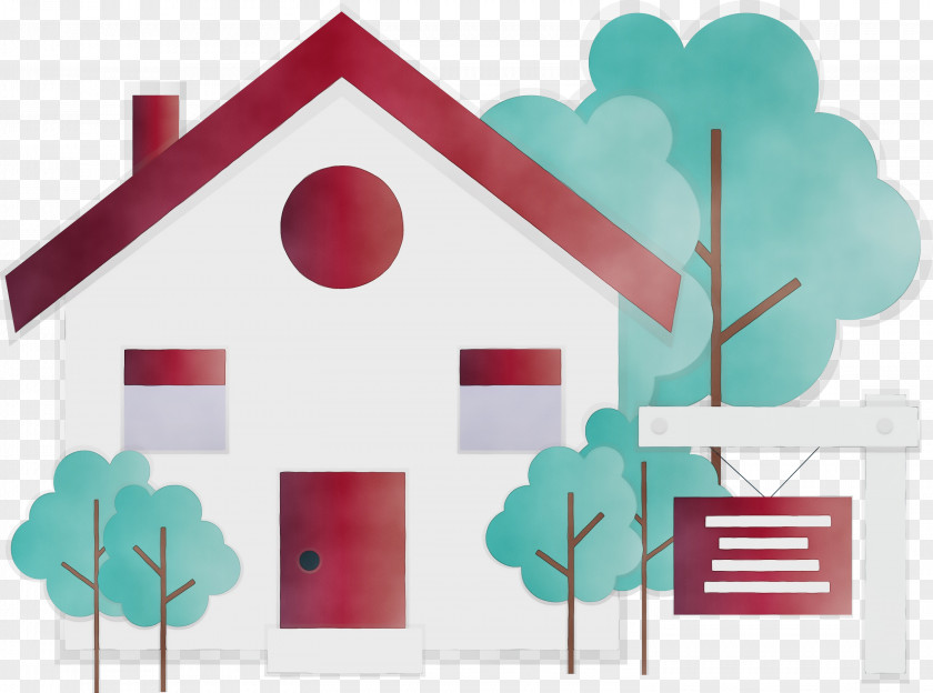 Line House Home Rectangle PNG