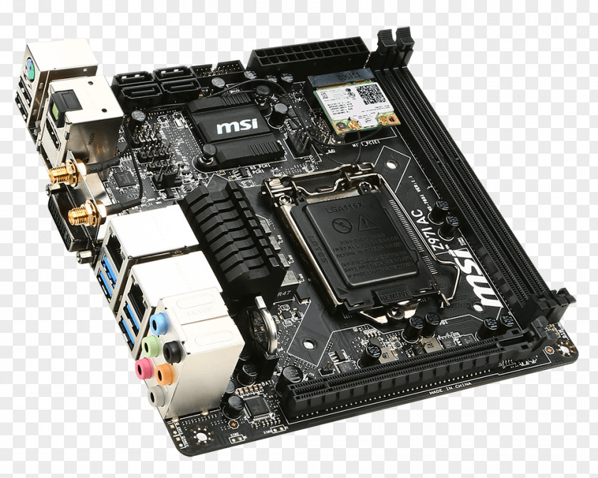 Miniitx Mini-ITX LGA 1150 Motherboard MSI Z87I PNG