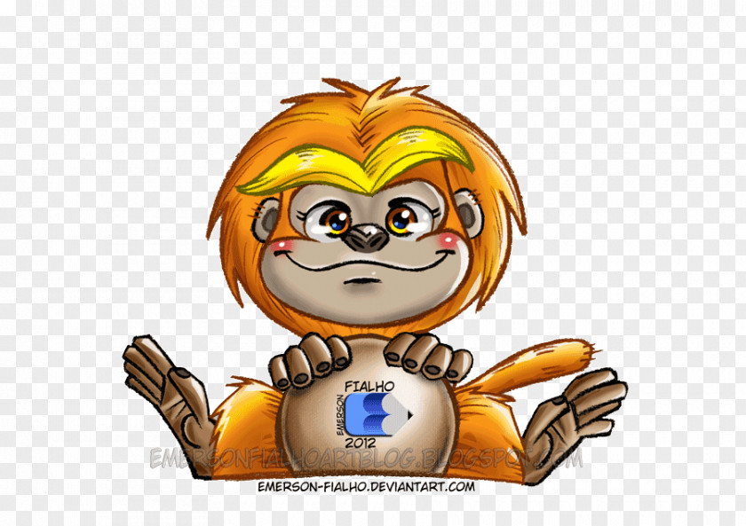 Monkey Golden Lion Tamarin Cartoon Drawing PNG