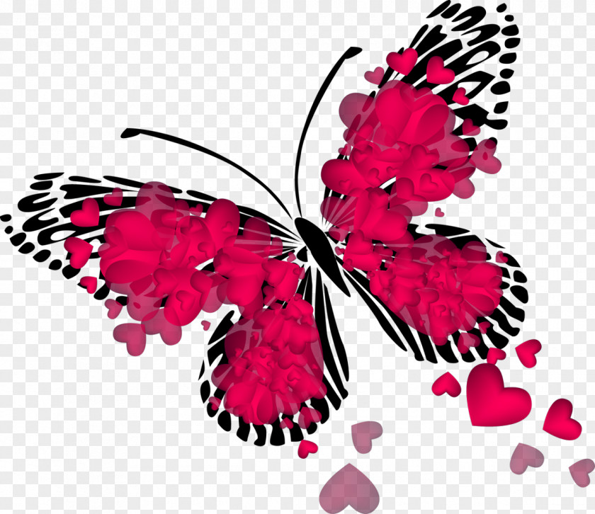 Papillon Valentine's Day Desktop Wallpaper PNG