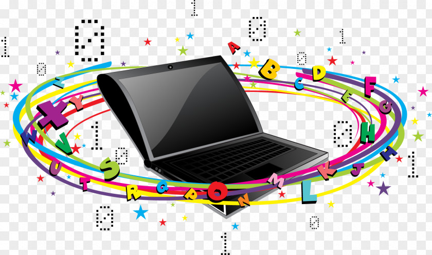 Vector Hand-painted Business Notebook Laptop Computer Monitor Icon PNG