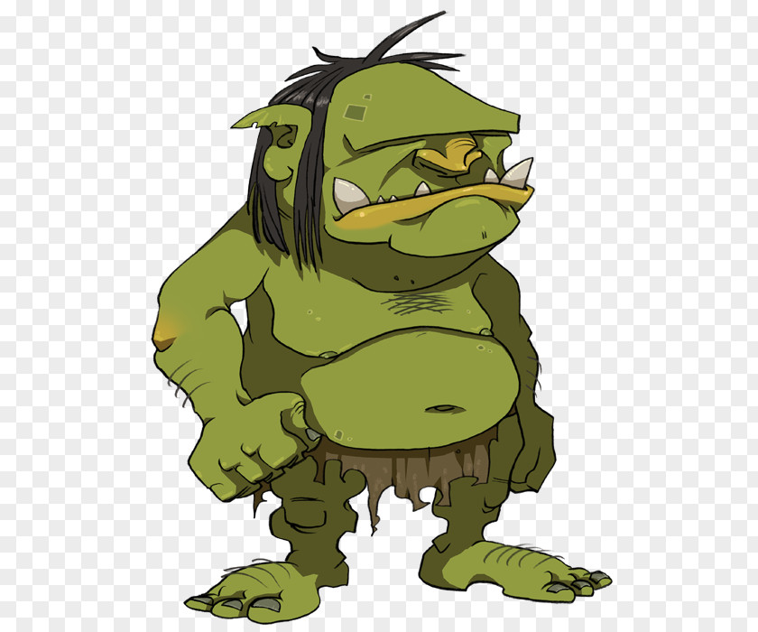 Green Character Ogre Cartoon Drawing PNG