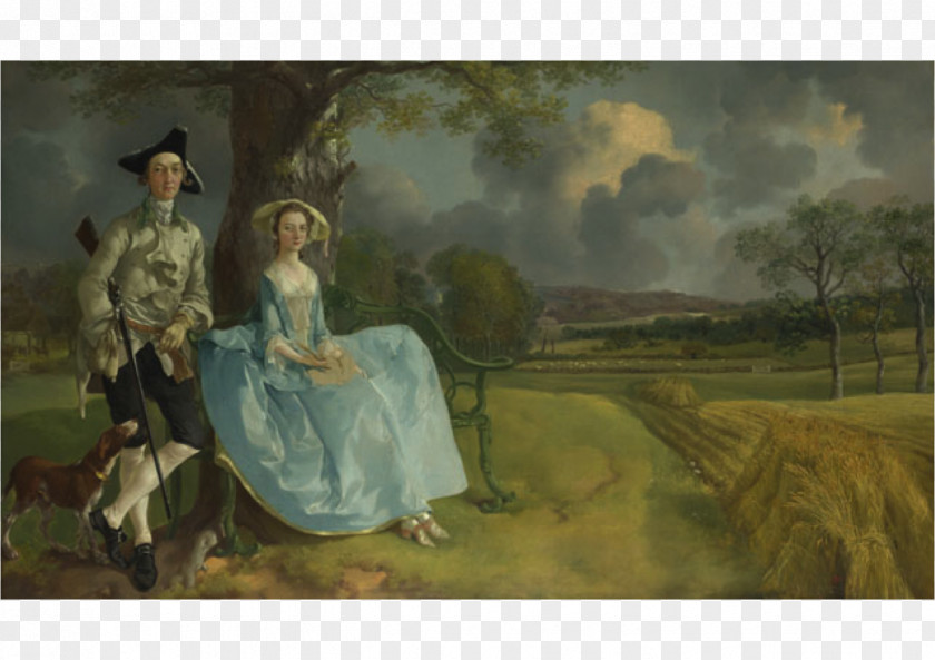 Painting Mr And Mrs Andrews The Blue Boy William Hallett Portrait PNG
