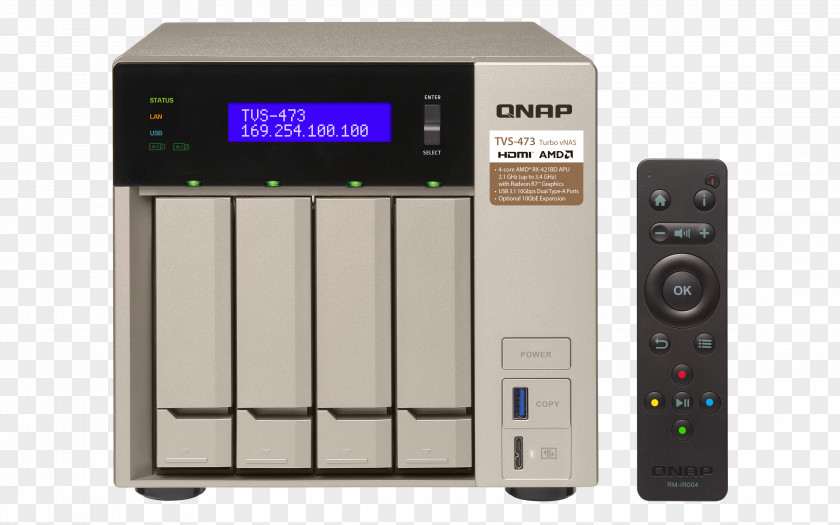 SATA 6Gb/s Network Storage Systems QNAP Systems, Inc. TVS-682T-I3-8G/ 6 Bay NAS Accelerated Processing UnitOthers TVS-473 4-Bay Diskless Server PNG