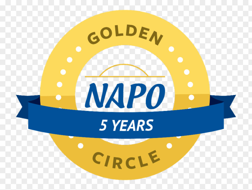 Gold Circle Professional Organizing Logo Closet Organization Brand PNG