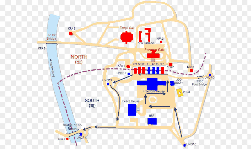 Korea Map Panmunjom Camp Bonifas Korean Demilitarized Zone Joint Security Area Imjingak PNG