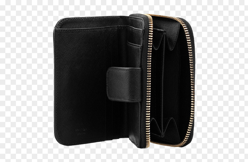 Black Wallet Vertical Section Light Handbag Reflector PNG