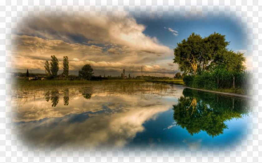 Lake Desktop Wallpaper Reflection Cloud HVGA PNG