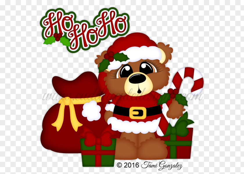 Bear Polar Christmas Ornament Santa Claus Reindeer PNG