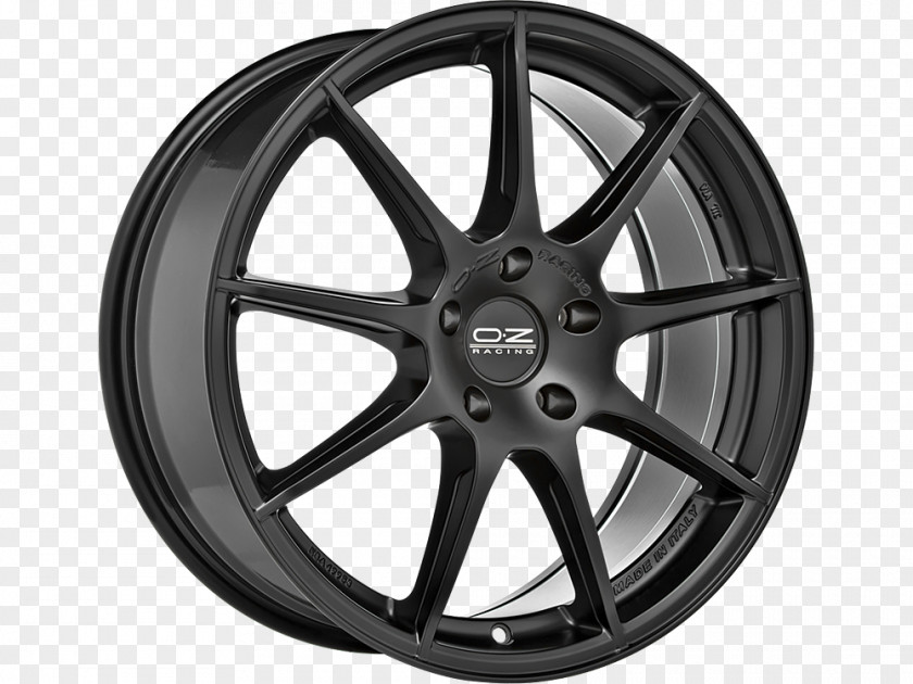 Black Matt OZ Group Alloy Wheel Tire Car PNG