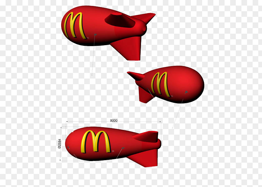 Eye Catching Led Blimp Airship Zeppelin McDonald's Advertising PNG